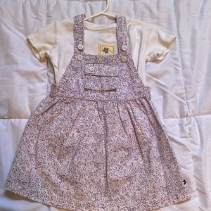 Baby Gap jumper dress with matching embroidered shirt.